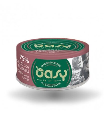 OASY GATTO POLLO CON FEGATO DA 70 GR IN LATTINA