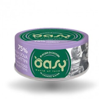 OASY GATTO POLLO CON UOVA PER GATTINI DA 70 GR IN LATTINA
