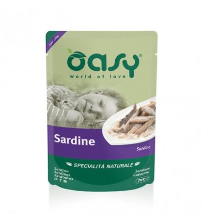 OASY GATTO SARDINE SPECIALITA' NATURALE DA 70 GR IN BUSTINA