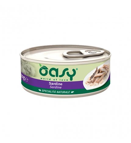 OASY GATTO SARDINE SPECIALITA' NATURALE DA 70 GR IN LATTINA