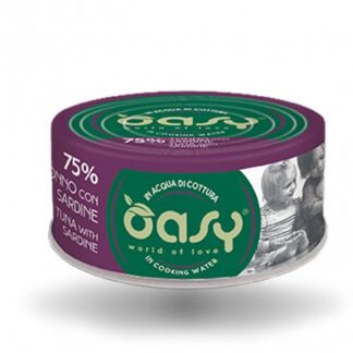 OASY GATTO TONNO CON SARDINE DA 70 GR IN LATTINA