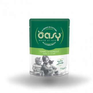 OASY GATTO TONNO CON VONGOLE DA 70 GR IN BUSTINA