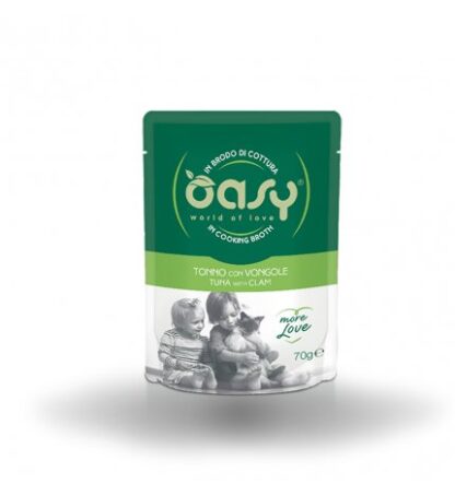 OASY GATTO TONNO CON VONGOLE DA 70 GR IN BUSTINA