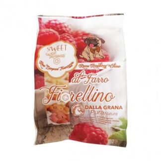 OFFICINALIS BISCOTTI FIORELLINO GLASSATI AL FARRO CON PERE LAMPONI E FORMAGGIO DA 100 GR