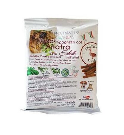 OFFICINALIS ITALY PET CHEF SNACK CANE E GATTO SPAGHETTI ALL' ANATRA DA 100 GR