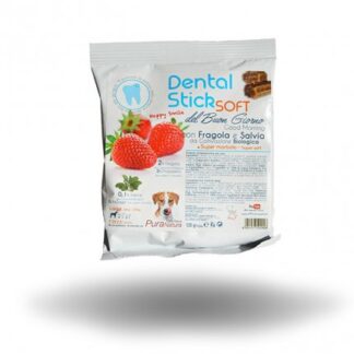 OFFICINALIS SNACK CANE DENTAL STICK SOFT DEL BUON GIORNO TAGLIA LARGE CON FRAGOLA E SALVIA DA 130 GR 7 PEZZI