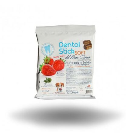 OFFICINALIS SNACK CANE DENTAL STICK SOFT DEL BUON GIORNO TAGLIA MINI CON FRAGOLA E SALVIA DA 40 GR 7 PEZZI