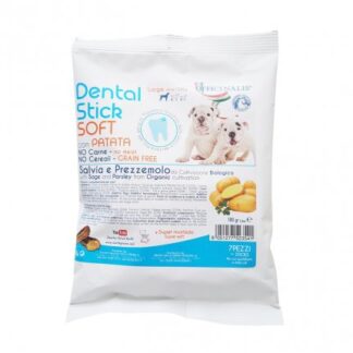 OFFICINALIS SNACK CANE DENTAL STICK SOFT GRAIN FREE TAGLIA LARGE CON PATATA SALVIA E PREZZEMOLO DA 100 GR 7 PEZZI