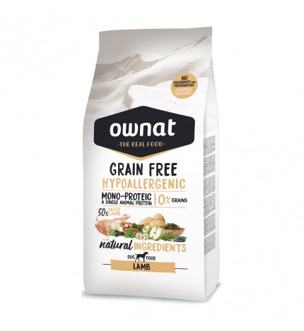 OWNAT CANE GRAIN FREE HYPOALLERGENIC AGNELLO DA 3 KG