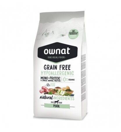 OWNAT CANE GRAIN FREE HYPOALLERGENIC MAIALE DA 3 KG