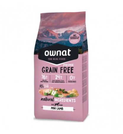 OWNAT CANE GRAIN FREE PRIME ADULT MINI AGNELLO DA 1 KG