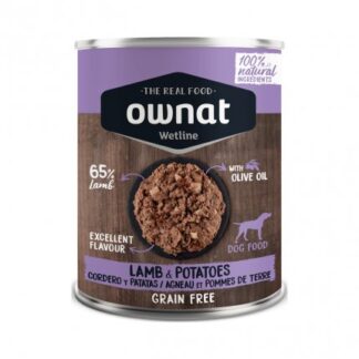 OWNAT CANE WETLINE GRAIN FREE AGNELLO PATATE DA 395 GR IN LATTINA