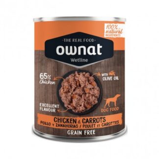 OWNAT CANE WETLINE GRAIN FREE POLLO CAROTE DA 395 GR IN LATTINA