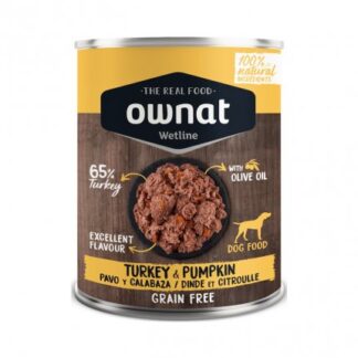 OWNAT CANE WETLINE GRAIN FREE TACCHINO ZUCCA DA 395 GR IN LATTINA
