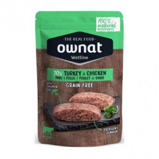 OWNAT GATTO WETLINE GRAIN FREE TACCHINO POLLO DA 85 GR IN BUSTINA