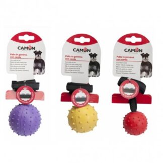 PALLA GOMMA CON MANIGLIA 64MM COLORI MISTI