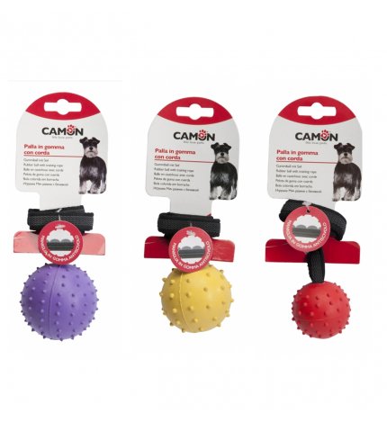 PALLA GOMMA CON MANIGLIA 64MM COLORI MISTI
