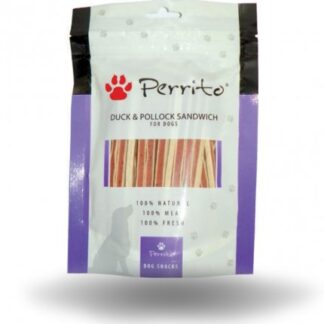 Perrito cane snack sandwich di anatra e baccala' da 100 gr