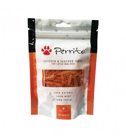 PERRITO CANE SNACK SPUNTINO DI POLLO E FRUTTI DI MARE DA 100 GR