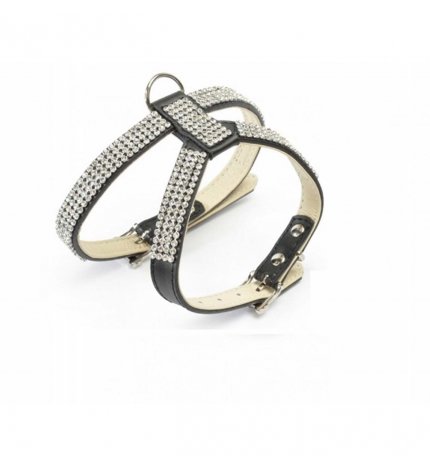 PETTORINA C/STRASS NERO TG 4 XL