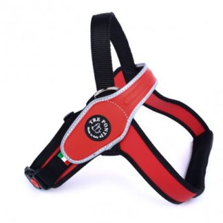 Pettorina cani grandi dorsale bordo rinfrangente tg xl rosso