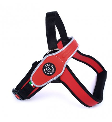 Pettorina cani grandi dorsale bordo rinfrangente tg xxl rosso