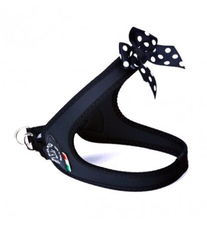 Pettorina fashion fiocco pois misura 2,5nero