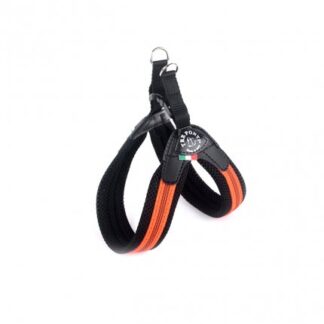 Pettorina fluo pop sottopancia regolabile misura 2,5 chiusura in plastica arancio