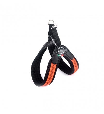 Pettorina fluo pop sottopancia regolabile misura 2,5 chiusura in plastica arancio