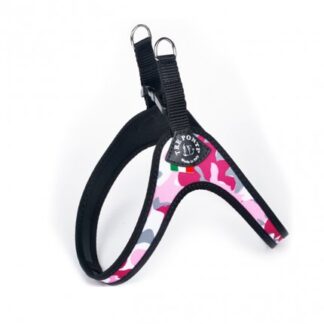 Pettorina mimetica rosa chiusura con plastica misura 1,5