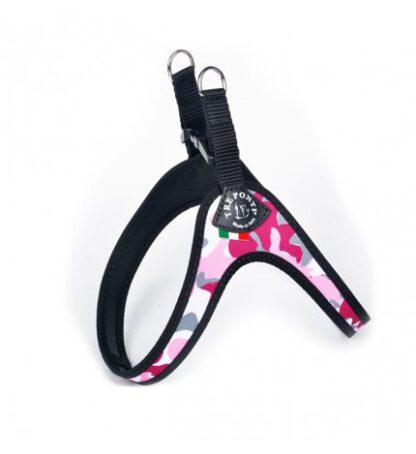 Pettorina mimetica rosa chiusura con plastica misura 1,5