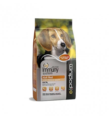 PODIUM IMMUNY SYSTEM CANE ADULT MINI MEAT DA 1,5 KG