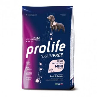 PROLIFE CANE ADULT MINI SENSITIVE GRAIN FREE AL MAIALE E PATATE DA 2 KG