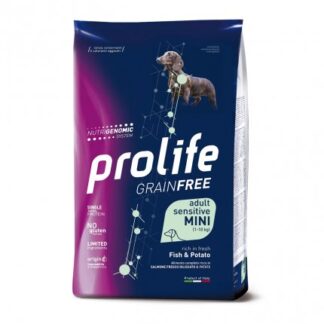 PROLIFE CANE ADULT MINI SENSITIVE GRAIN FREE PESCE E PATATE DA 2 KG