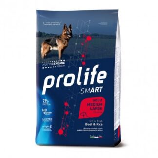 PROLIFE CANE SMART ADULT MEDIUM LARGE MANZO E RISO DA 2,5 KG