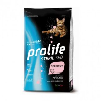 PROLIFE GATTO ADULT SENSITIVE STERILIZZATO MAIALE E RISO DA 1,5 KG