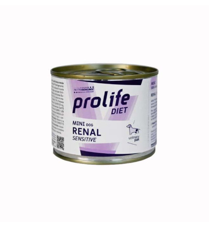 PROLIFE VETERINARY FORMULA CANE RENAL SENSITIVE MINI DA 200 GR IN LATTINA