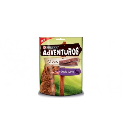 PURINA ADVENTUROS SNACK CANE STRIPS AL CERVO DA 90 GR
