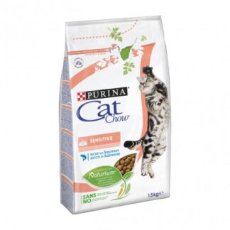 PURINA CHOW CAT GATTO ADULT SENSITIVE AL SALMONE DA 1,5 KG