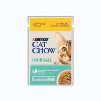 Purina chow cat gatto hairball control al pollo e fagiolini da 85 gr in busta