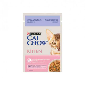 Purina chow cat gatto kitten con agnello e zucchine in salsa da 85 gr in busta