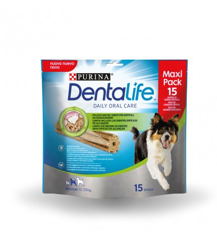 PURINA DENTALIFE SNACK CANE DAILY ORALCARE MEDIUM 15 PEZZI 345 GR