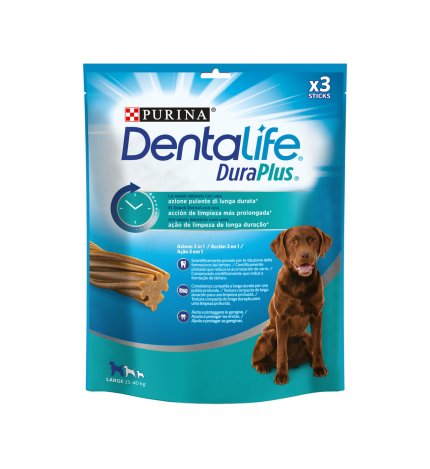PURINA DENTALIFE SNACK CANE DURAPLUS LARGE 25 - 40 KG 3 STICKS 243 GR