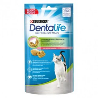 PURINA DENTALIFE SNACK GATTO DAILY ORALCARE TREATS CON GUSTOSO SALMONE DA 40G