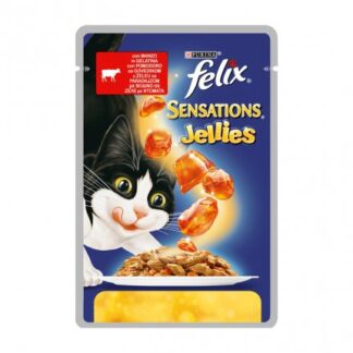 PURINA FELIX SENSATIONS GATTO AL MANZO E POMODORI DA 100 GR IN BUSTA