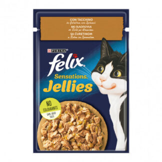 Purina Felix Sensations Gatto Al Tacchino E Spinaci Da 85 Gr In Busta