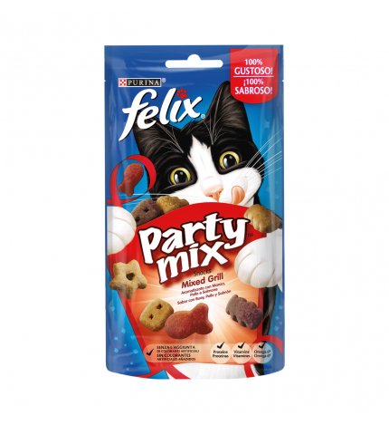 PURINA FELIX SNACK GATTO PARTY MIX MIXED GRILL DA 60 GR