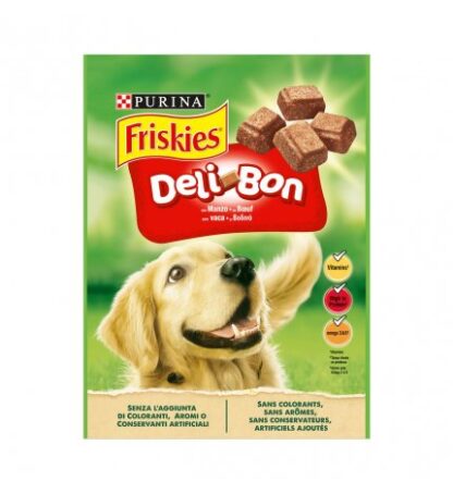 PURINA FRISKIES SNACK CANE DELIBON AL MANZO DA 130 GR