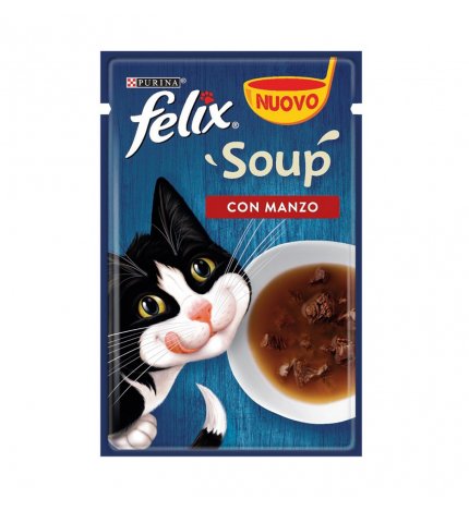 PURINA GATTO FELIX SOUP CON MANZO DA 48 G