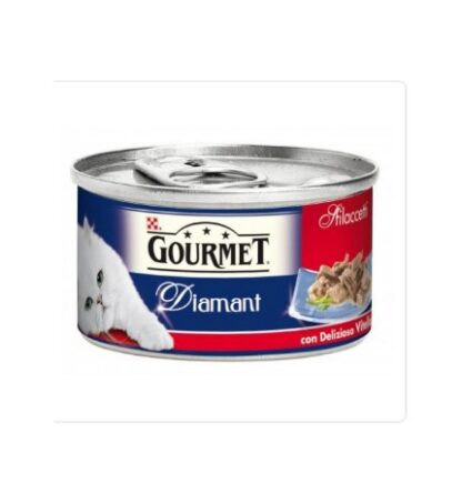 PURINA GOURMET DIAMANT GATTO AL VITELLO DA 85 GR IN LATTINA